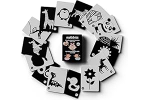 Baby Toys & Kids Toys Magic Educational Flash Cards Newborn Gifts Souvenir 60 High Contrast Black & White in 30 Cards Set Baby Sensory Brain Eye Development & Learning Kit