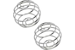 BFQZ 2 Pcs Stainless Steel Bottle Mixer Ball, Milkshake Protein Shaker Ball, Food Grade Wire Mixer Mixing Whisk Ball, 304 Stainless Steel Protein Mixer Mixing Ball for Protein Drinks (Silver)