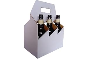 Boxes2Go 10 x WINE BOTTLE CARRIER (White)