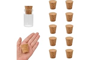 INCREWAY Lot de 10 bouchons coniques en liège pour bouteille de vin en verre, 35 x 26 x 35 mm