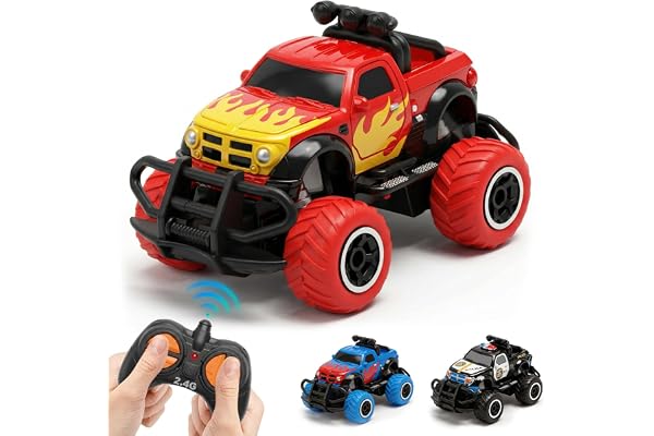 Pup Go Voiture Télécommandée pour Enfants 3+ Ans, Idee Cadeau Noel pour Garçons, Jouet Turque RC pour Tout-Petit, Petite Voiture de Course, Meilleur Cadeau pour Anniversaire (Rouge)