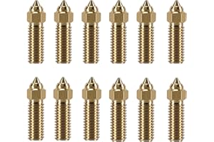 KOYOFEI 12 boquillas de latón para K1 Max, 3D Printer Parts, 6 piezas de 0,4 mm, 3 boquillas de latón de 0,6 mm, 0,8 mm de alta velocidad para Creality K1, Ender 3 V3 KE, CR-10 SE