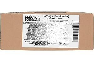Moving Mountains Frozen Vegan Plant-Based Frankfurters - 20x155g