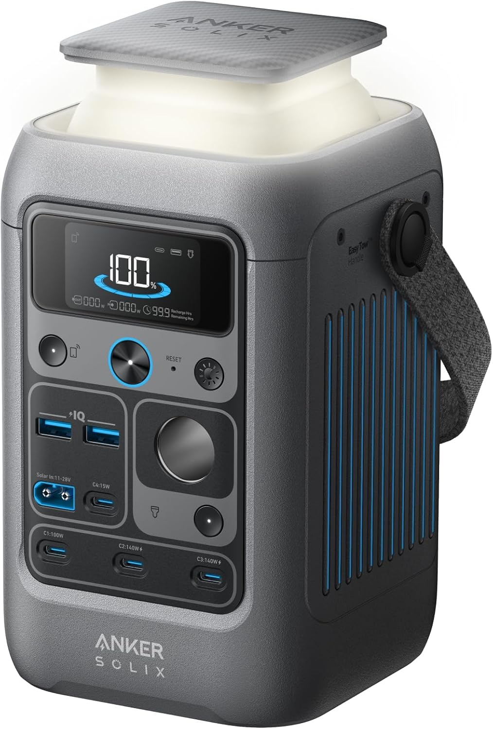 Anker SOLIX C300 DC Portable Power Station & Power Bank, 288Wh LiFePO4 Battery, 300W Solar Generator, for Camping, Outdoors, Travel & Emergency (No Wall Adapter Included)