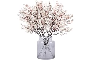 N&T NIETING Gypsophila Artificial, 12 piezas flores artificiales, para bricolaje, boda, fiesta, mesa, arreglos florales y decoraciones del hogar (blanco)