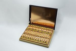 SENAΒEL SWEETS Senabel Mieszana syryjska baklava 1000g – Asortyment baklawy z pistacjami i orzechami nerkowca – Ręcznie robione słodycze z Bliskiego Wschodu – Wyprodukowano w Turcji Czysta tradycyjna baklava