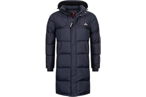 Höhenhorn Bannalp męski płaszcz zimowy, puchowy, długi płaszcz z podszewką, certyfikat RDS, puch i pierze ze zdejmowanym kapturem