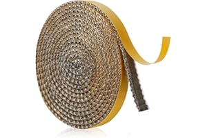 NQEUEPN Joint d'Étanchéité en Fibre de Verre, 10mm x 2m x 2mm Autocollant Ruban d'Étanchéité pour Cheminée Joint Tressé pour Insert et Poêle pour Cheminées Porte de Poêle à Bois (Gris)