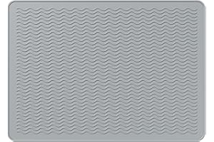 EUBSWA Tapete de Silicona Para Induccion, 71 x 51 cm Alfombrilla Escurreplatos Protector Encimera, Alfombrilla de inducción resistente al calor
