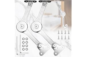 SUpoetry 2 Pezzi Cerniera Supporto Coperchio, Ammortizzatore Cerniere, Per Ante di Mobili, Armadi, Piani di Armadi, Cerniere per Staffe di Sllevamento