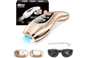 SLIKWAVE Laser Hair Removal with 6℃ Ice Cooling, Painless IPL Laser Hair Removal Device 3 in 1 at Home Hair Remover Machine for Women Men Electrolysis Permanent Epilator on Face Body Depilation (Rosegold)