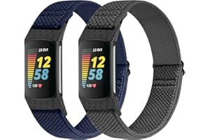 WNIPH Compatible con pulsera Fitbit Charge 5, correa de repuesto ajustable de nailon elástico deportivo para Fitbit Charge 5, para hombre y mujer