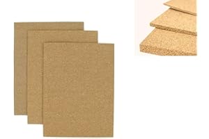 cyclingcolors 3x Hojas de Papel Corcho de Junta 200x150mm : 1x1mm + 1x1.5mm + 1x2mm moto ciclomotore Cortacésped