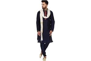 SKAVIJ Herren Tunika Kurta Pyjama und Stola Party Kleid
