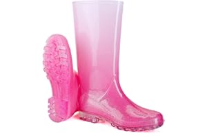 JESINDR Bottes De Pluie Femme, Original Adulte De Sécurité Confortable Légères et Elegante Antidérapante Caoutchouc Bottines, Boots Chaussures de Jardin Pour l'extérieur