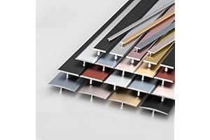 JXNVHJ Door Bar Transition Strip 90cm*3pcs Aluminum T Molding Trim For Thresholds And Floor Dividers Carpet Edge Strip Ideal For Seamless Carpet, Laminate & Tile Edges(Iron Gray,0.6cm/0.23in)