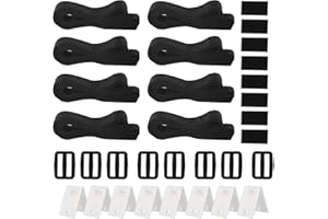Bamyli 8 Sätze Pool Aufroller Befestigungsbänder, Planenspanner Tarp Clips, Planenclips Set, Zubehörsatz für Aufrollvorrichtung für Poolplane, Pool Aufroller Premium und Aufrollsystem für Solarplane