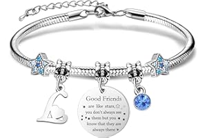 COEROW Women Bracelets with Initial Letters-Personalized Gift for Good Friends,Friendship Starfish Bracelet and Girls Bracelets -Name Bracelets Give BFF Sister Colleague Daughter Jewelry