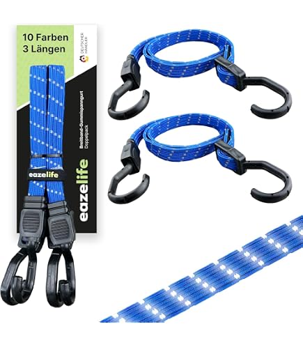 20 Stück Bungee-Seile Mit Doppel-J-Haken – Elastische Gurte, 91,4 Cm, Schwarz, Für Camping, Zelt, Transport & Heimwerken