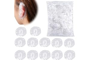 ZFLYXIAOHUA 100 Pezzi Monouso Paraorecchie,paraorecchie impermeabili,paraorecchie Doccia impermeabili,Protettive Impermeabili Copertura Dell'Orecchio con Elastici,adatti per doccia,lavaggio capelli,spa hotel