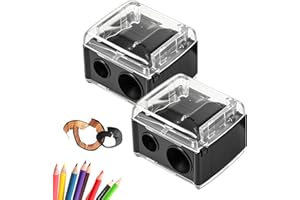 DAJING 2pcs Makeup Sharpener,2 Holes Eyeliner, Lip Liner, Compact & Easy to Clean