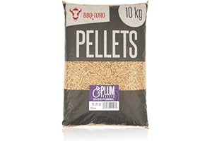 BBQ-Toro Grillpellets Pflaume aus 100% Pflaumenholz | 10 kg | Pflaumenpellets für Grill, Smoker, Pellet-Pizzaofen und Heizungsanlagen | Grillpellets Smoker, Holzpellets Smoker, Pellets zum Heizen