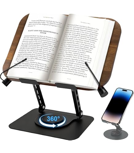 MSDADA Leggio Pieghevole In Acrilico 360° Regolabile In Altezza (4-38 Cm) Per Libri, Tablet E Laptop - 6