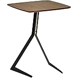Amazon Marke - Rivet Geneigter Beistelltisch aus Holz und Metall im Industriedesign, B 44 cm, Nussbaum