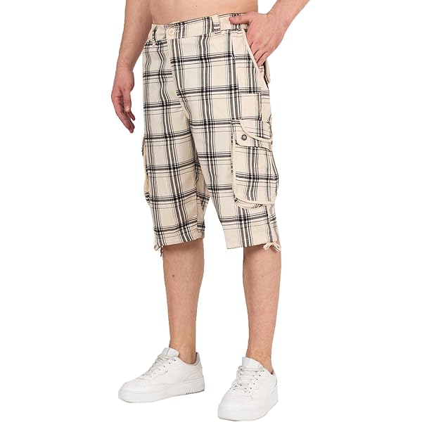 Pantaloni Cargo Uomo Cotone Pantaloncini Cargo Uomo 3/4 Cotone