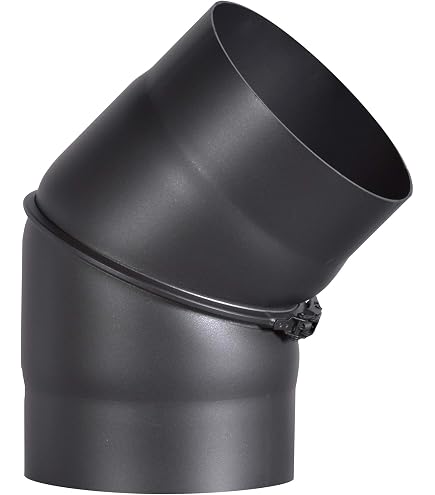 FIREFIX R180/5 Tuyau de cheminée, Noir