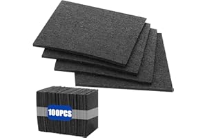 GBACHOOSE Lot de 100 Tapis Anti Vibration 90 x 90 x 3 mm, Tapis Anti-vibration, Tapis Anti Vibration Machine a Laver, Patins de Terrasse Caoutchouc pour Plots, Machine à Laver, Salle de Sport, Balcon