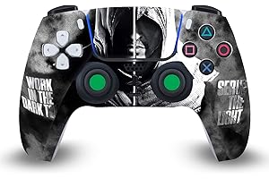 Head Case Designs Offizielle Zugelassen Assassin's Creed Half Erbschaft Typographie Matte Vinyl Frontplatte Haut Gaming Aufkleber Abziehbild kompatibel mit Sony Playstation 5 PS5 DualSense Controller
