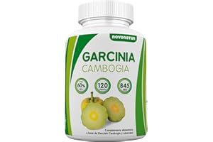 NOVONATUR Garcinia Cambogia, 100% puro extracto de Garcinia Cambogia al 60% de HCA, 120 cápsulas – Quemagrasas Natural con Zinc y Cromo – Control del Apetito y Apoyo Metabólico