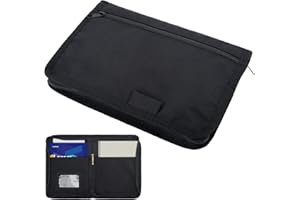 VBGURR Car Document Holder Glove Box Organiser,Universal Vehicle Document Folder with Multiple Pockets,Zipper&Waterproof Oxford Fabric Owner's Manual Wallet for Registration,Insurance,Driving Licence,Cards