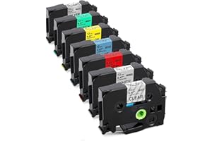 Upwinning AZe-231 Cinta de Etiquetas Compatible para Brother P-touch 12mm 0.47 Laminada TZe Cintas Color TZe-131 TZe-231 TZe-431 TZe-531 TZe-631 TZe-731 TZe-931 for Brother Ptouch 900 1000 1010 H105
