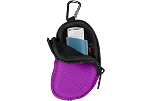 MEDMAX Neopreno Funda para Inhalador de Asma, Portátil Estuche de viaje con clip de mosquetón, Protector Soporte Bolsa de Transporte, Inhalador no incluido(Solo Funda), (Púrpura)