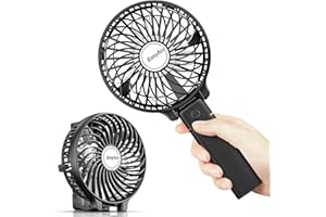 EasyAcc® Ventilatore Portatile 10 Ore, Ventilatore a Mano a Batteria Pieghevole 180° Ricaricabile USB-C Ventilatore Tascabile Elettrico Silenzioso per Viaggio Ufficio Casa
