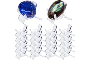 Prasacco 20 espositori in acrilico, espositori per roccia, piccoli oggetti da collezione, espositore in cristallo trasparente, per esporre geodi, roccia minerale agata