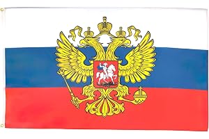 AZ FLAG Flagga Ryssland med örn 150x90 cm Rysk Lätt Polyester 2 Öljetter