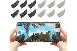 Newseego PUBG Mobile Game Finger Sleeve[12 Pack], Touchscreen Fingerhülse Atmungsaktiv Ultradünn Anti-Sweat Fingerset Empfindliche Shoot-&Ziel-Tasten für Überlebensregeln/Knives Out für Android & IOS