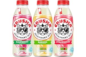PARKERS FOODSERVICE Crusha Milkshake Bundle - Raspberry, Banana and Strawberry (3 x 1ltr)