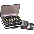 POPCUBE Premium weekly pill organizer 4 times a day, Medicine organizer box| Medicine box, portable travel pill box weekly with large compartments moisture-proof pill case for vitamin, Medicine, pills, supplements (Black-4 Compartment)
