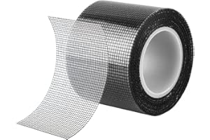Fantasyon Ruban Adhésif de Réparation pour Moustiquaires (50 mm x 5 m) Ruban de Fibre de Verre pour Réparation de Fenêtres et Moustiquaires Adhésif Fort & Sans Outil