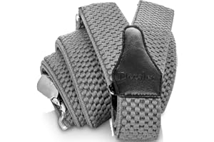 Decalen Bretelles Homme Larges Réglable Élastique Extra Fort 3 Clips en forme Y