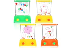 Gejoy 4 Pieces Handheld Water Game Arcade Ring Toss Tables - Basketball Fish Rings Christmas Party Favor for Adults - Retro Pastime Gifts (Classic Style, Without Water)