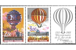 Prophila Collection France 2387-2388 Bande de Trois (complète.Edition.) Neuf avec Gomme Originale ** MNH 1983 Aviation (Timbres pour Les collectionneurs) Avions/Ballons/Zeppelins/Aviation