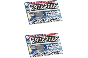 HiLetgo 2pcs TM1638 8 Bits Digital LED Tube Display Module with 8 LEDs 8 Button keys for AVR Arduino ARM