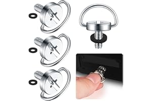 HAEPXYBY 4 Piezas Tornillo de Cámara D Mango Anilla M4, Tornillo de Montaje Anilla D Acero Inoxidable para Monopié Trípode Compatible con Mando a Distancia dji Mini 3 Pro RC, Cámara Liberación Rápida Placa