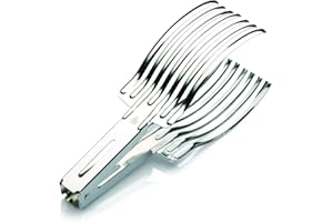 ZASEVES LOUIS TELLIER - Pince à rôti en Inox - Permet de Maintenir la Viande pour le Couper en Tranches Régulières - Qualité Supérieure - Marque Française