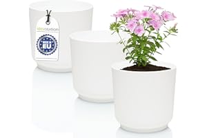 idea-station Sati Pot de Fleur Plastique 3 x 15 cm - Blanc - Cache Pot Plante Interieur